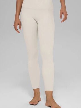 Alo Yoga High Waist Leggings Cream Ivory Size Small Minimal Athleisure